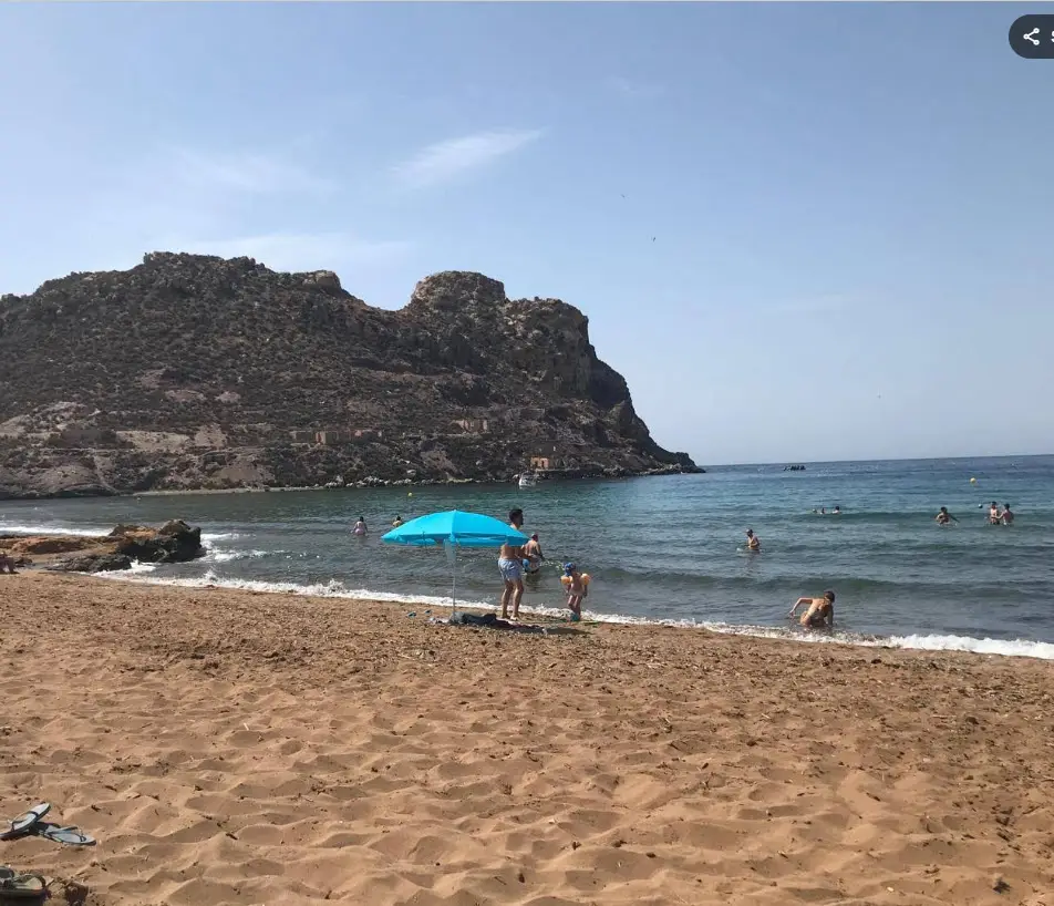 Mediterranean beach and rocky coastline near Águilas, Murcia