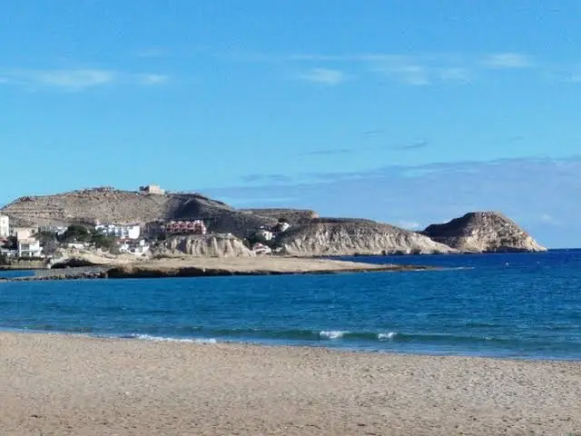 Sandy Mediterranean beach at San Juan de los Terreros near Casa Africa